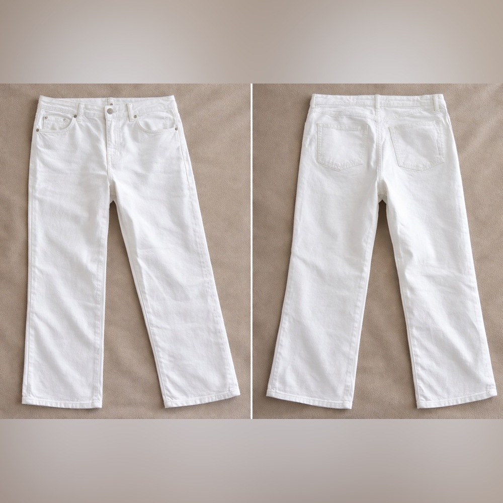 White Straight-Leg Jeans